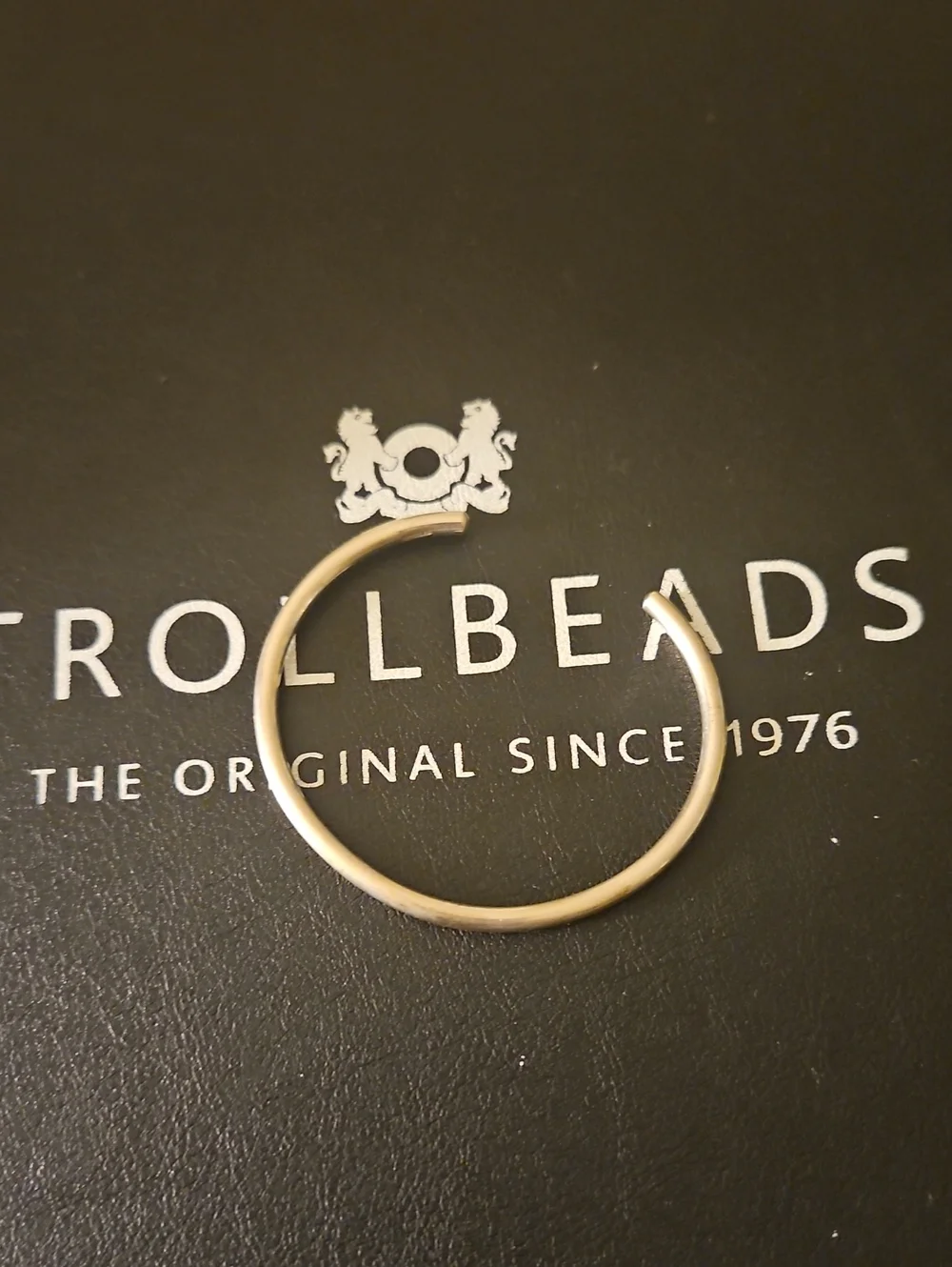 Trollbeads Silver Open Cuff bangle Bracelet XS